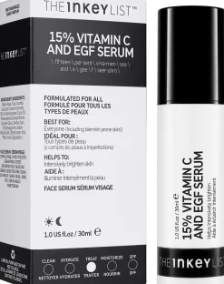 The INKEY List Ihonhoidon Tehoaineet|Kasvojenhoito<15% Vitamin C ja EGF Serum 30 ml