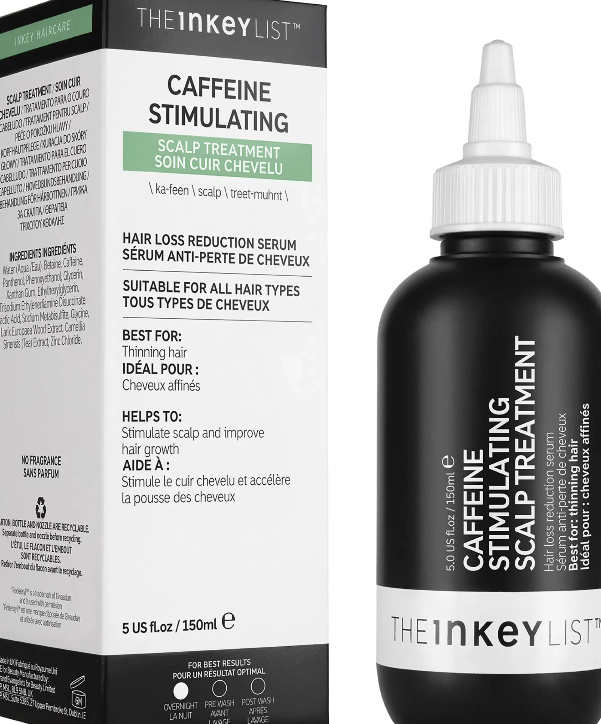 The INKEY List Hiustenhoito<Caffeine Stimulating Scalp Treatment hiuspohjan hoito 150 ml