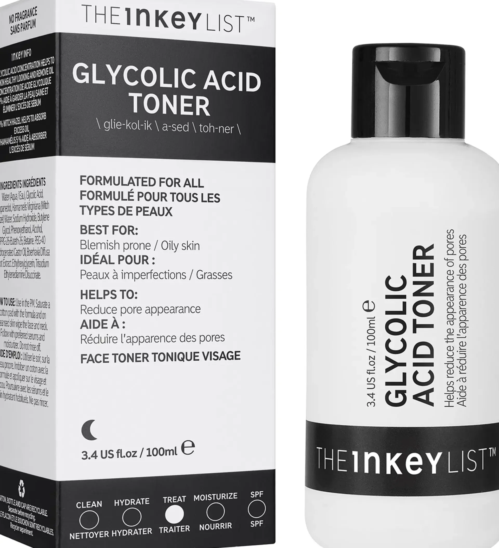 The INKEY List Kasvojenhoito<Glycolic Acid Toner kasvovesi 100 ml
