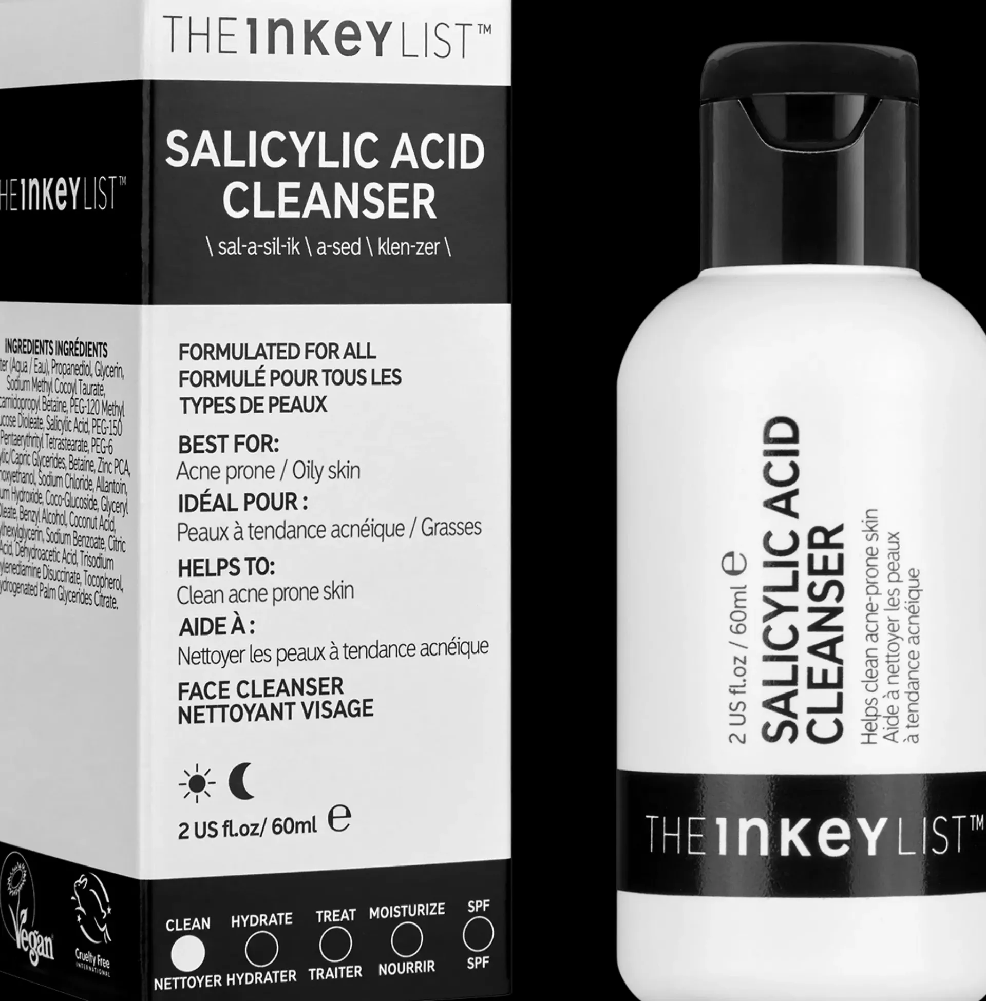 The INKEY List Kasvojenhoito<Salicylic Acid Cleanser puhdistusgeeli 60 ml