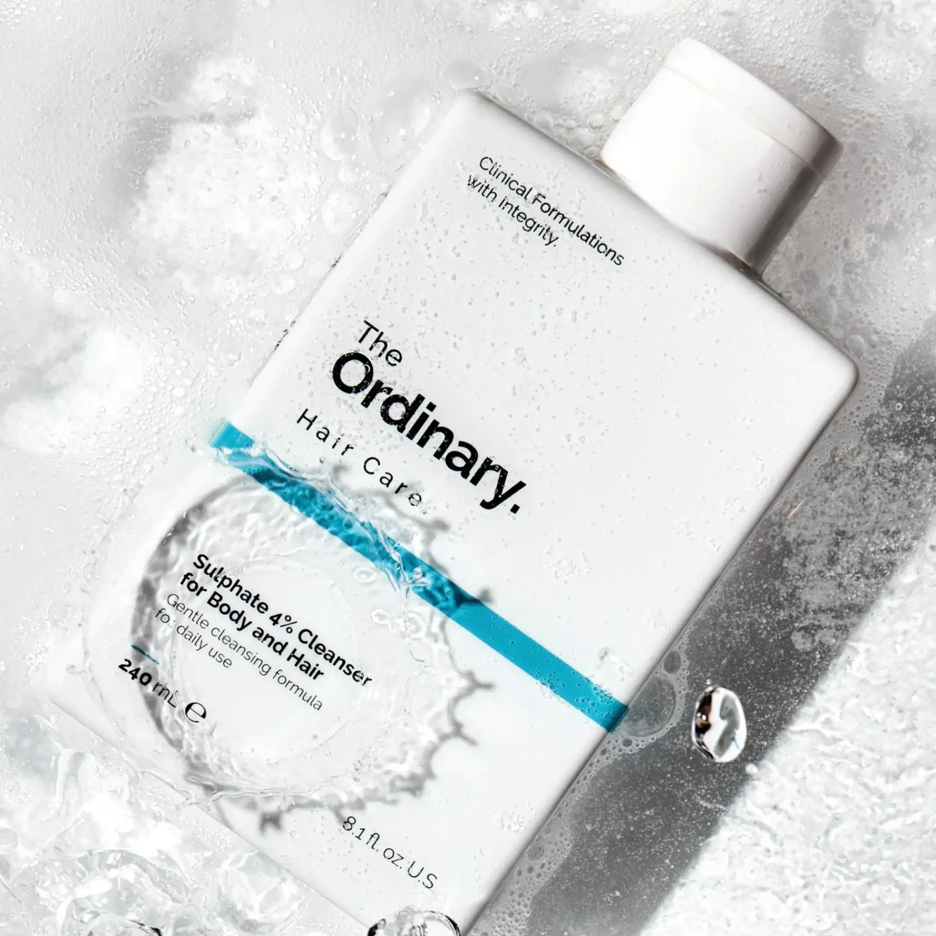 The Ordinary Hiustenhoito<4% Sulphate Cleanser for Body and Hair suihkugeeli hiuksille ja vartalolle 240 ml