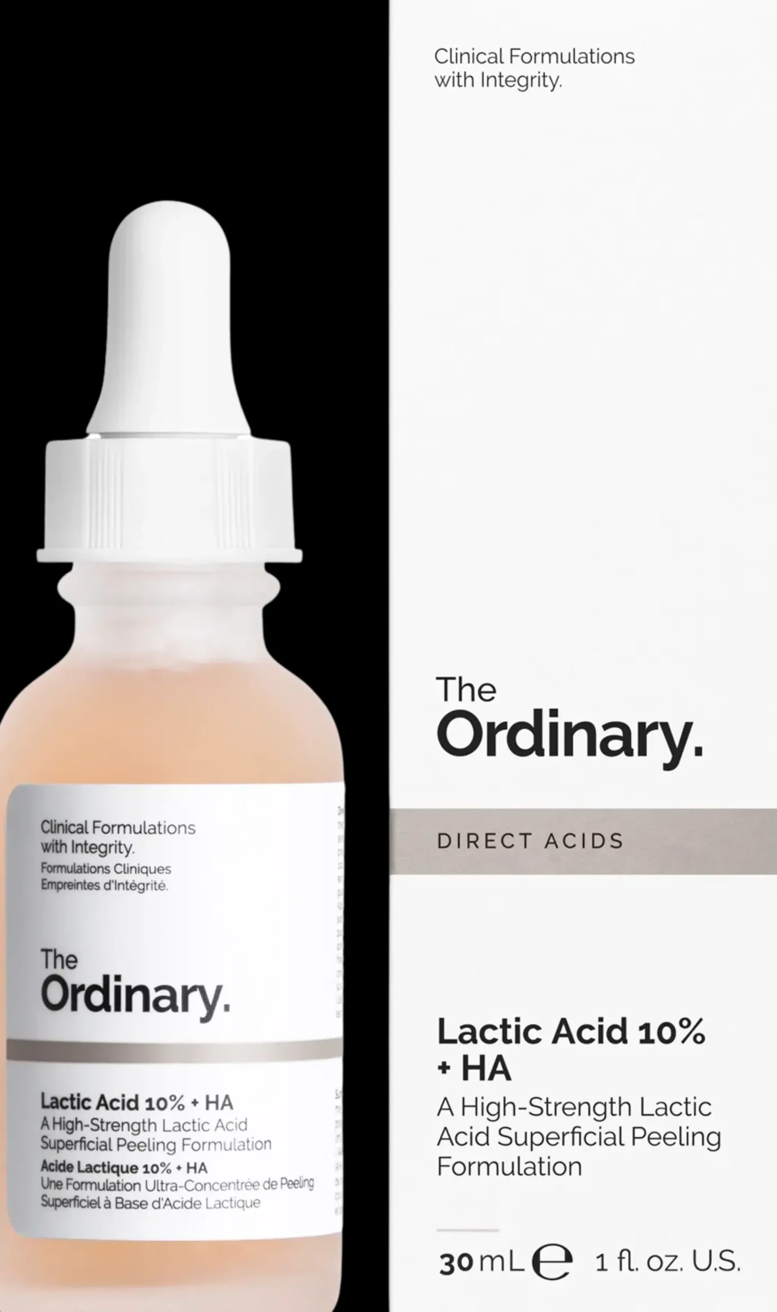 The Ordinary Kasvojenhoito<Lactic Acid 10% + HA 2% maitohappokuorinta 30 ml