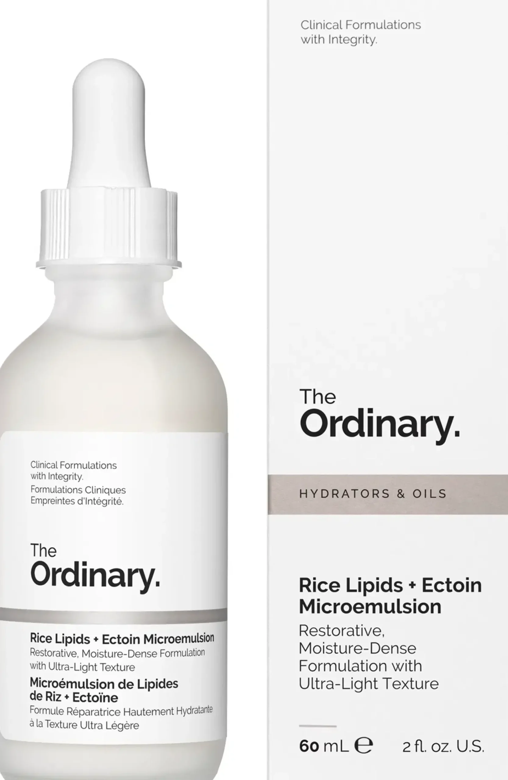 The Ordinary Kasvojenhoito<Rice Lipids + Ectoin Microemulsion 60 ml kosteusvoide