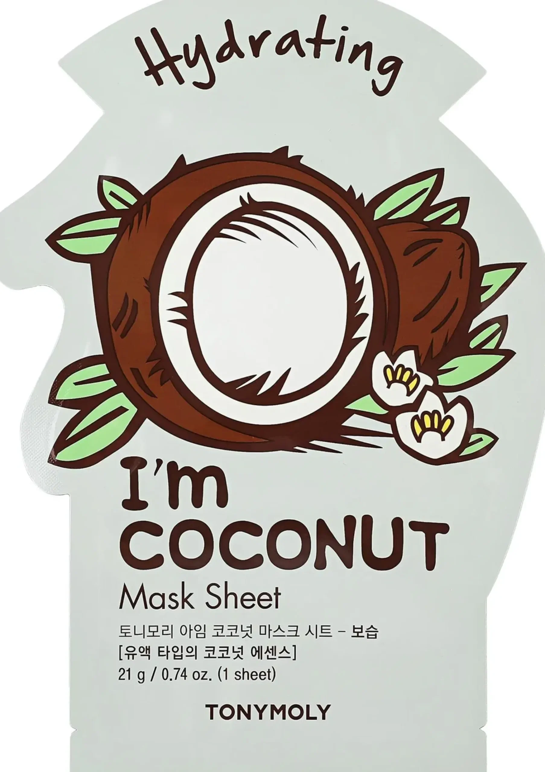 TONYMOLY Korealainen Ihonhoito|Kasvojenhoito<I Am Coconut Mask Sheet kosteuttava kangasnaamio 1 kpl