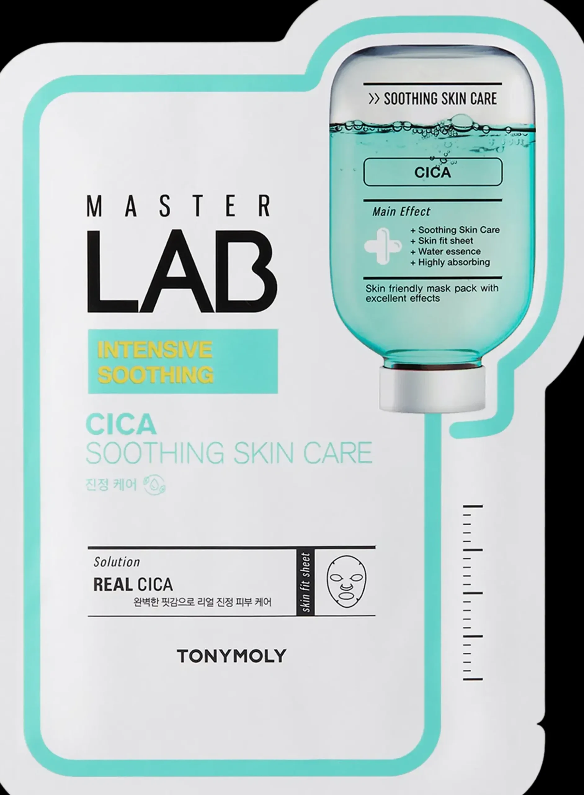 TONYMOLY Korealainen Ihonhoito|Kasvojenhoito<Master Lab Sheet Mask Cica kangasnaamio 1 kpl