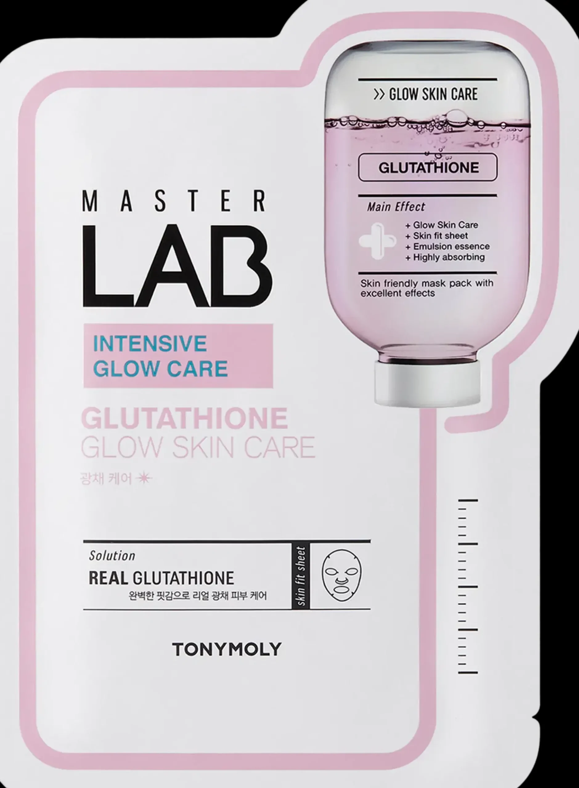 TONYMOLY Korealainen Ihonhoito|Kasvojenhoito<Master Lab Sheet Mask Gluthatione kangasnaamio 1 kpl