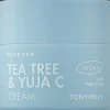 TONYMOLY Korealainen Ihonhoito|Kasvojenhoito<Pure Dew Tea Tree & Yuja C Purifying Cream kosteusvoide 50ml