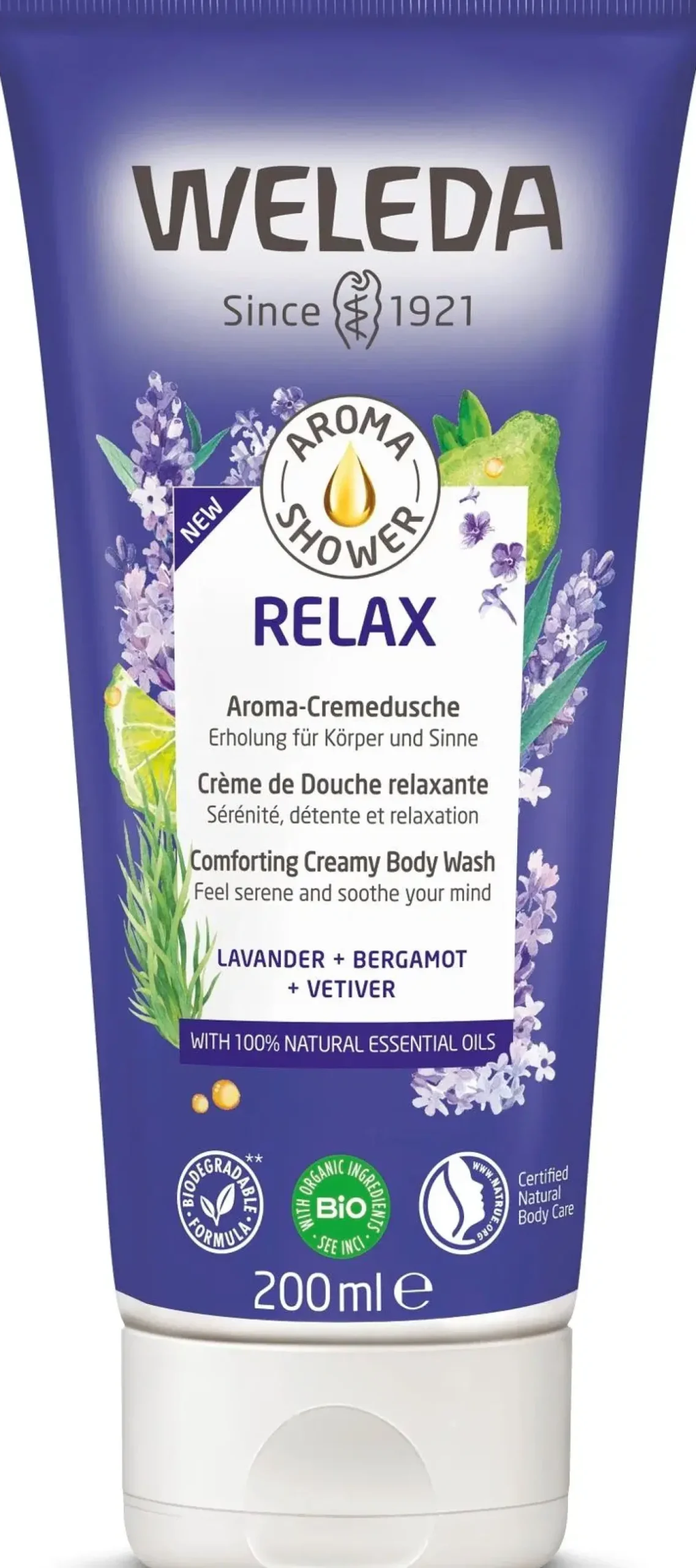 Weleda Ihonhoito|Vartalonhoito<Relax Rauhoittava suihkuvoide 200ml