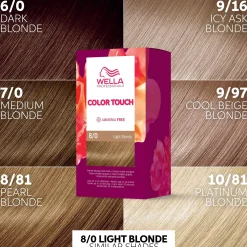 Wella Professionals Hiusvärit<Color Touch Pure Naturals Light Blonde 8/0 kotiväri 130 ml