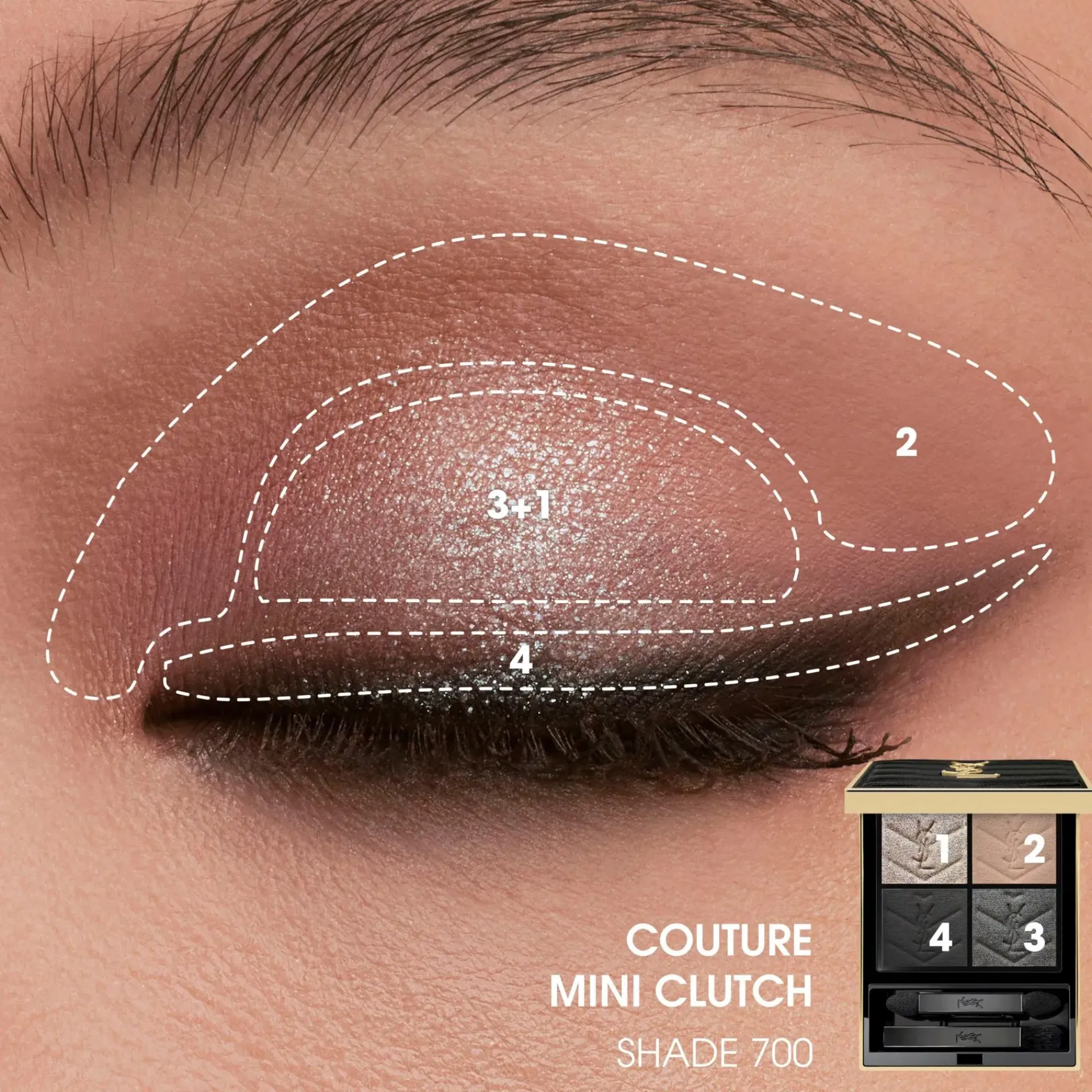 Yves Saint Laurent Silmämeikit<Couture Mini Clutch luomiväripaletti 5 g