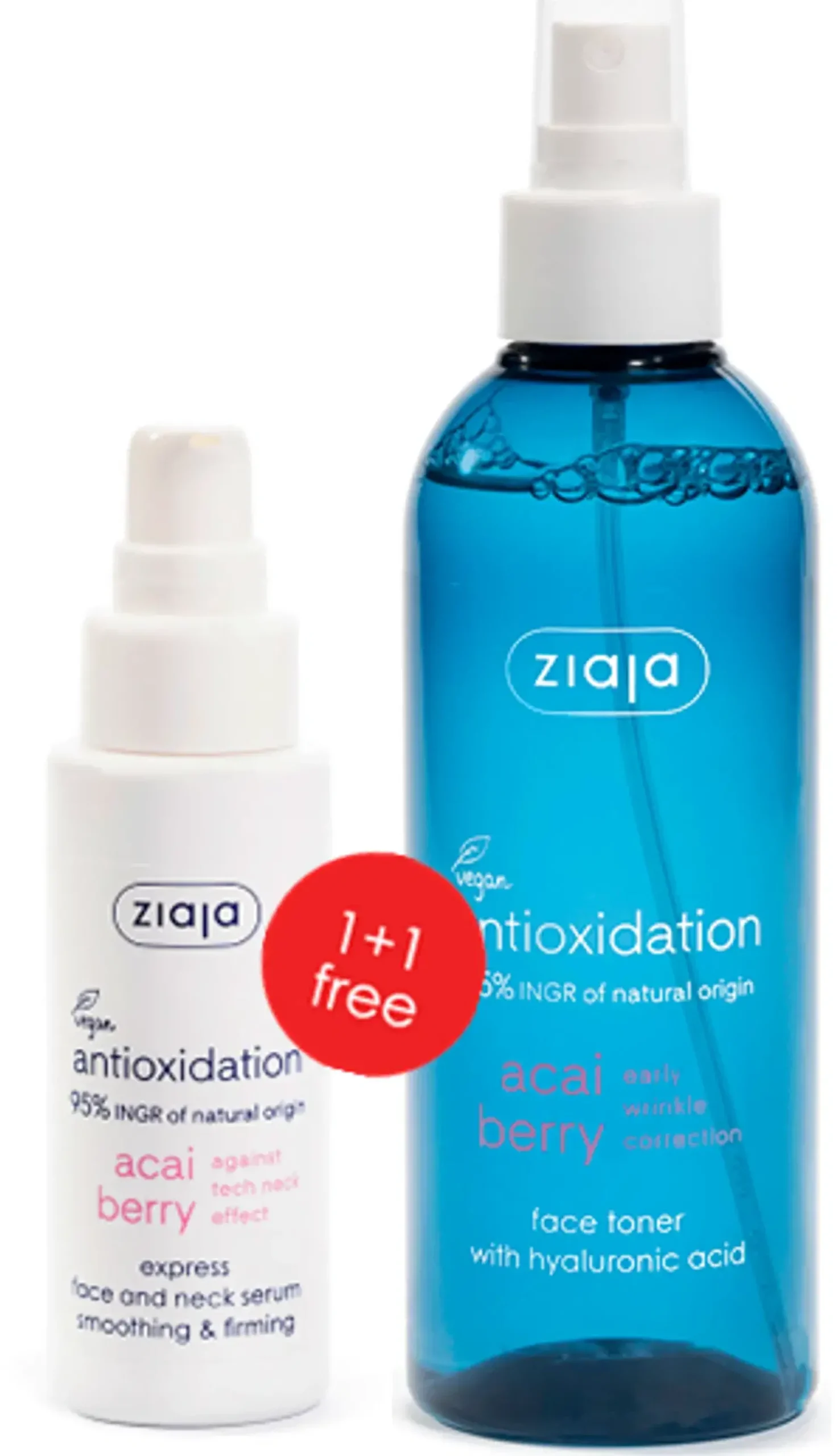 Ziaja Kasvojenhoito<acai berry seerumi 50 ml + kasvovesisuihke 200 ml