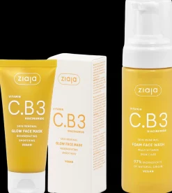 Ziaja Kasvojenhoito<C.B3-vitamiini Glow kasvonaamio+puhdistusvaahto 50+190 ml